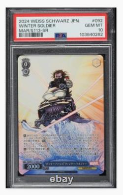 2024 ? Weiss Schwarz, MAR/S113SR #92 Jap, Soldat d'Hiver Marvel, PSA-10