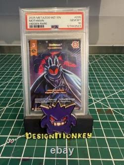 2025 Metazoo Mz1 Ensemble de base En-base Rare cachée #235 Mothman Le Harrowing PSA 10