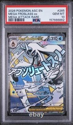 2026 Pokémon Ascension Héros Méga Attaque Rare Méga Momartik EX PSA 10