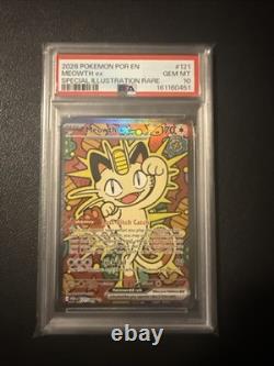 2026 Pokémon Parfaitement ordonné Illustration spéciale rare Meowth ex PSA 10