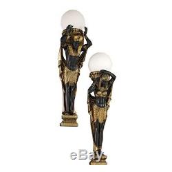 28 Égyptien Libre Style Lumineux Lampe De Mur Sculptures (ensemble De Deux)