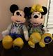 50e Anniversaire De Walt Disney World Ensemble De Deux Peluches Mickey Et Minnie Mouse Nwt