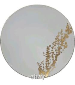 Assiette Bernardaud Végétal Feuilles Dorées Bord Doré 10 (2 Disponibles)
