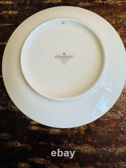 Assiette Borghese Bernardaud Limoges presque inutilisée, 5,7 pouces (14,5 cm), ensemble de 2