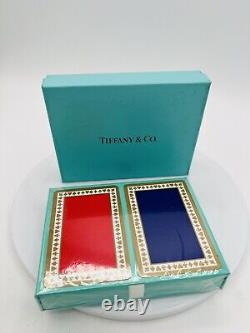 Authentiques jeux de cartes Tiffany & Co. deux ensembles Avec Boîte