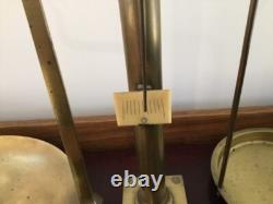 Balances en laiton vintage S Maw Son and Sons, très collectables, deux ensembles de poids en laiton.