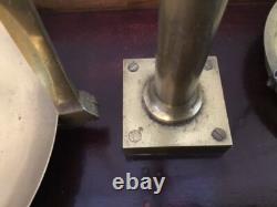 Balances en laiton vintage S Maw Son and Sons, très collectables, deux ensembles de poids en laiton.