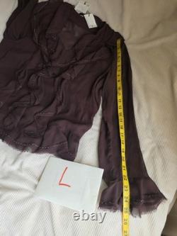 Blouse à volants en perles ZARA + jupe à volants en perles ZW Collection marron