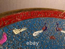 Bol en laiton peint chinois de 24cm, ensemble de deux