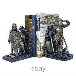 Bookends Medieval King Arthur's Guarding Knights Statues Set Of Two
