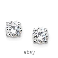 Boucles d'oreilles à clous en diamant réel certifié IGI de 1/3ct, serties dans de l'or blanc 14K