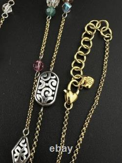 Brighton BON VIVANT Ensemble de collier long, bracelet et boucles d'oreilles en cristal bicolore