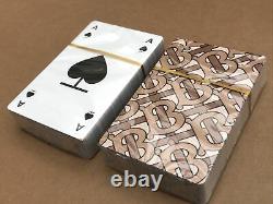 Burberry Playing Cards Deux Decks & Dice Gift Set Tb Nouveau Scellé