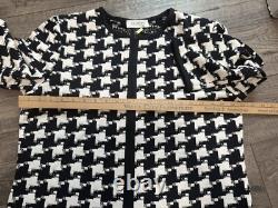 COLLECTION ST. JOHN Ensemble Deux Pièces Taille 14 Blazer Tricot à Zip Jupe Évasée