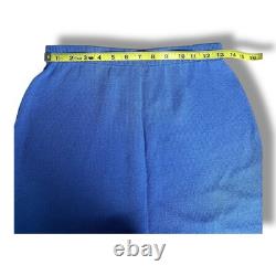 COLLECTION ST JOHN Ensemble Jupe Veste TAILLE 4 Tangerine Bleu Tricot