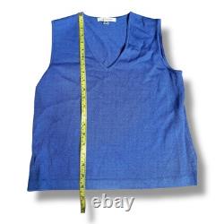 COLLECTION ST JOHN Ensemble Jupe Veste TAILLE 4 Tangerine Bleu Tricot