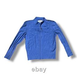COLLECTION ST JOHN Ensemble Jupe Veste TAILLE 4 Tangerine Bleu Tricot