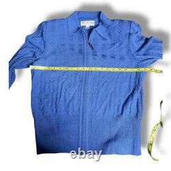 COLLECTION ST JOHN Ensemble Jupe Veste TAILLE 4 Tangerine Bleu Tricot