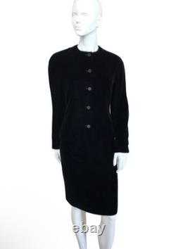 Calvin Klein Collection Automne 1994 Ensemble Jupe en Velours de Soie Noir Vintage 8