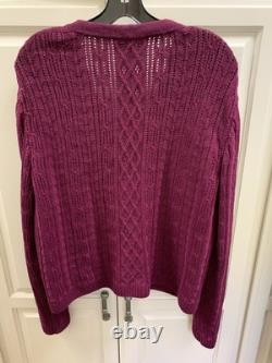 Cardigan St John Collection ensemble deux pièces taille 14 L fuchsia en laine habillé, excellent état