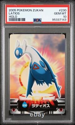 Carte Holo Latios PSA 10 Carddass Zukan N° 230 Pokémon POP 7