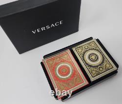 Cartes à Jouer Versace, Set de 2, Étui de Rangement avec Deux Paquets de Cartes