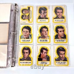 Cartes et autocollants Vintage HAPPY DAYS complet Deux ensembles 1976 Topps 1ère série