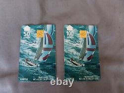 Cartes téléphoniques EXTREMEMENT rares SET DE DEUX CARTES COMMUNICATIONS KARTH BOAT 100U & 50U