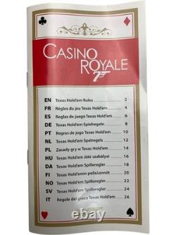 Casino Royale 007 Ensemble de Poker avec Jetons, Cartes et Manuel de Règles Édition Limitée