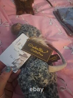 Charlie Bears Souris en mohair Nettes et soignées, étiquettes et sacs fourre-tout