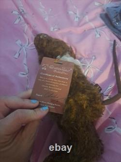 Charlie Bears Souris en mohair Nettes et soignées, étiquettes et sacs fourre-tout