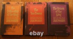 Coffret du SEIGNEUR DES ANNEAUX J. R. R. Tolkien 1965 La Communauté de l'Anneau Les Deux Tours +