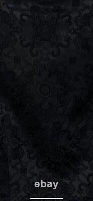 Collection DD Femme Ensemble Deux Pièces Noir Floral Paisley Taille 4 Fabriqué en Italie