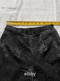 Collection DD Femme Ensemble Deux Pièces Noir Floral Paisley Taille 4 Fabriqué en Italie