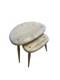 Collection Ercol Pebble, Ensemble De Deux Tables Gigognes En Finition Ch&ecirc;ne Teint&eacute; Fr&ecirc;ne, L49 Cm P34 Cm, Prix Public Conseill&eacute; 620 &pound;