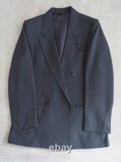 Collection Europa vintage bleu marine 4 en 1 costume complet croisé à devant plat taille 36 R