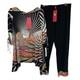 Collection Ic Connie K Tenue Arc-en-ciel Haut Pantalon Rayé Paisley Femmes S, M