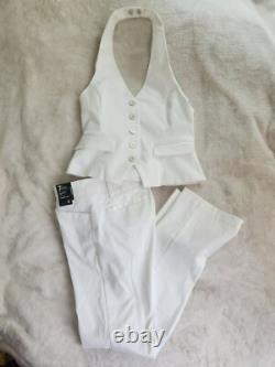 Collection NYC 5th Avenue ensemble débardeur taille 0 et pantalon taille 6 blanc neuf avec étiquettes
