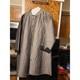 Collection Oscar De La Renta Manteau Long Matelass&eacute; En Soie Et Ensemble Haut Sans Manches Gris S