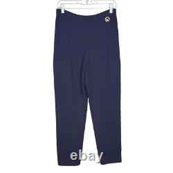 Collection ST. JOHN Marie Gray Ensemble 2 pièces M/10 Veste tricot bleu marine Pantalon à enfiler