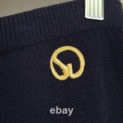 Collection ST. JOHN Marie Gray Ensemble 2 pièces M/10 Veste tricot bleu marine Pantalon à enfiler