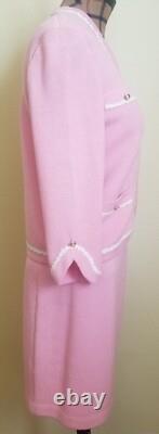 Collection ST. JOHN Marie Gray Veste tricot zippée rose femme Taille 4 + Costume jupe 2