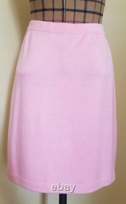 Collection ST. JOHN Marie Gray Veste tricot zippée rose femme Taille 4 + Costume jupe 2