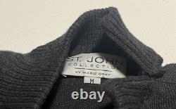 Collection ST JOHN Pull à sequins léopard gris et Pantalons en tricot noir Santana Taille M/6