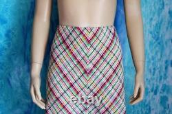 Collection ST. JOHN Veste Jupe Rose Verte L 10 12 Ensemble 2 pièces Multicolore Franges