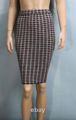 Collection ST. JOHN Veste et jupe noire et blanche L 10 12 tailleur 2 pièces boutons dorés à carreaux