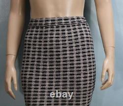 Collection ST. JOHN Veste et jupe noire et blanche L 10 12 tailleur 2 pièces boutons dorés à carreaux