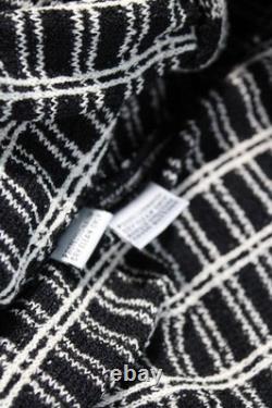 Collection ST. JOHN Veste et jupe noire et blanche L 10 12 tailleur 2 pièces boutons dorés à carreaux