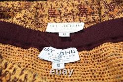 Collection ST JOHN Veste jaune et violette Jupe XL L 14 12 Ensemble 2 pièces Multicolore