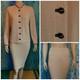 Collection St. John En Maille Veste Beige Jupe L 10 12 Ensemble 2 Pi&egrave;ces Boutons Broderie